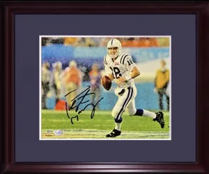 Peyton Manning Colts Signed 8x10 Framed Photo Super Bowl XLI Auto Fanatics Coa