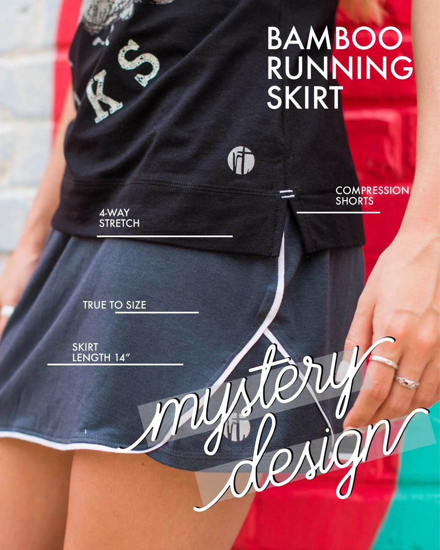 Plain Mystery Bamboo Running Skirt