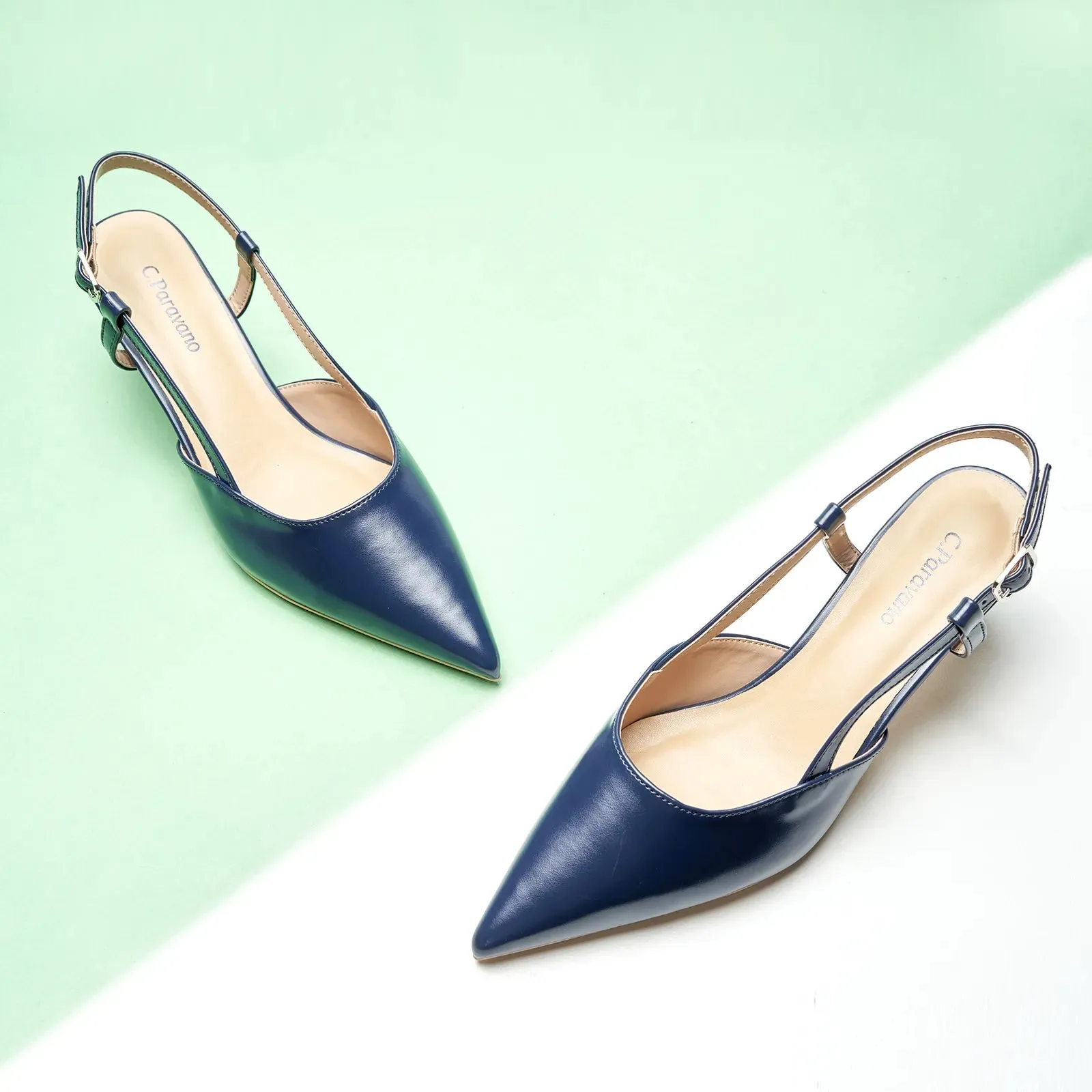 Pointed Toe Slingback Pumps (Helen)