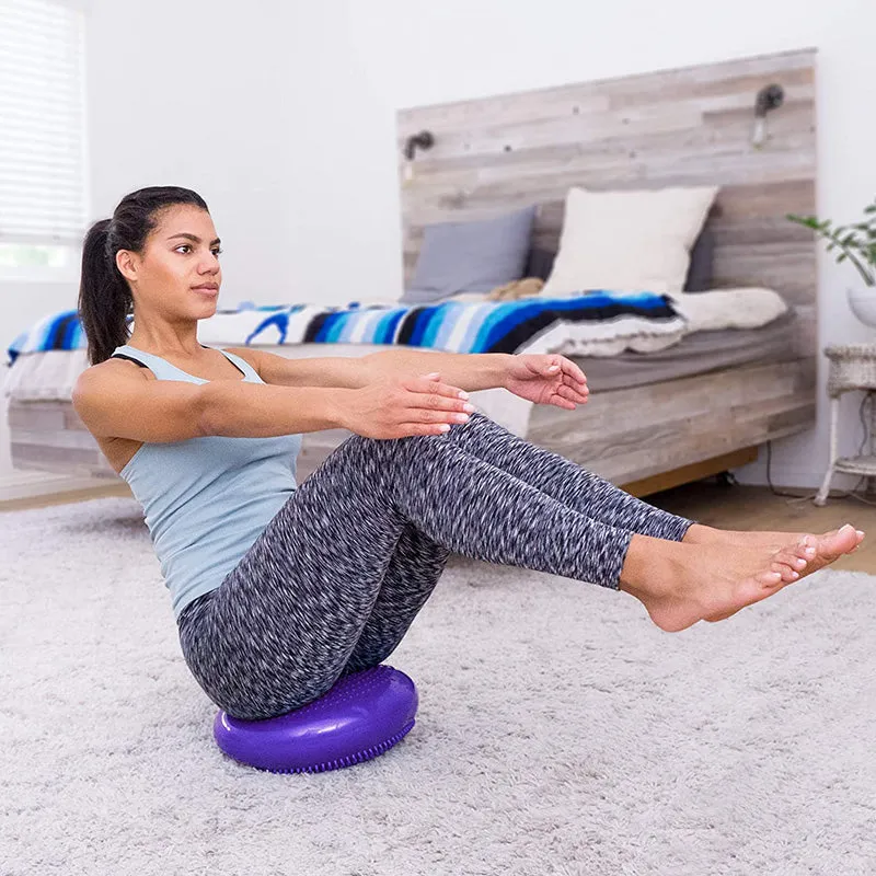 Premium PVC Yoga Balance Mat – Inflatable Massage Cushion for Fitness & Coordination, Posture Trainer with Anti-Burst Design for Core Strength & Balance Exercises