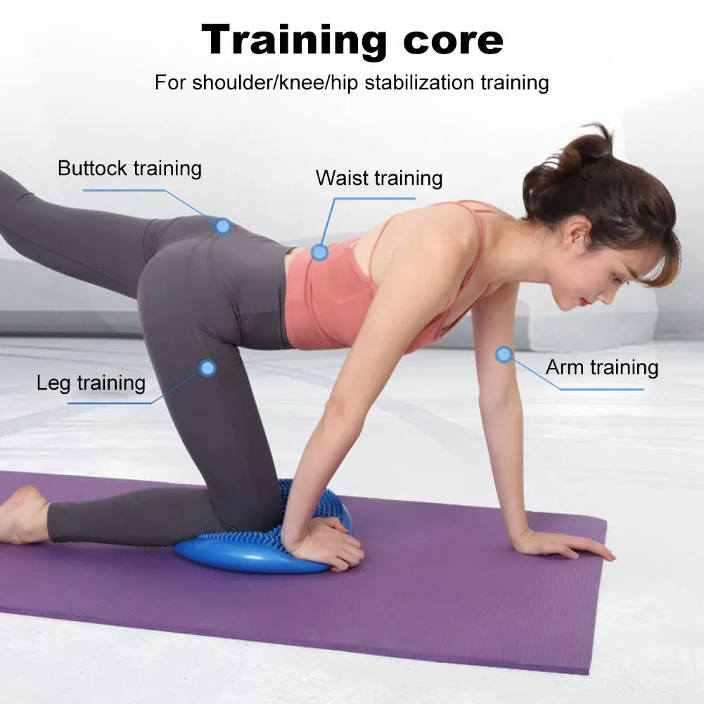 Premium PVC Yoga Balance Mat – Inflatable Massage Cushion for Fitness & Coordination, Posture Trainer with Anti-Burst Design for Core Strength & Balance Exercises