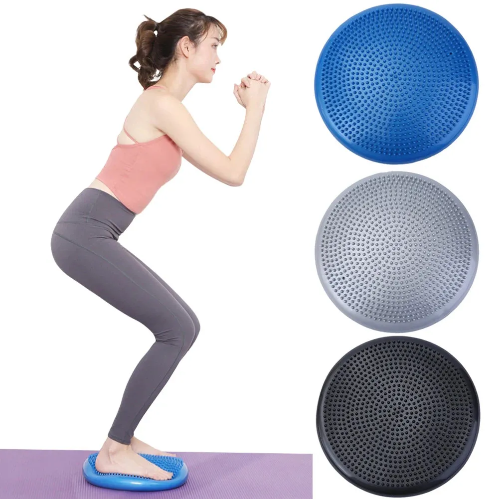 Premium PVC Yoga Balance Mat – Inflatable Massage Cushion for Fitness & Coordination, Posture Trainer with Anti-Burst Design for Core Strength & Balance Exercises