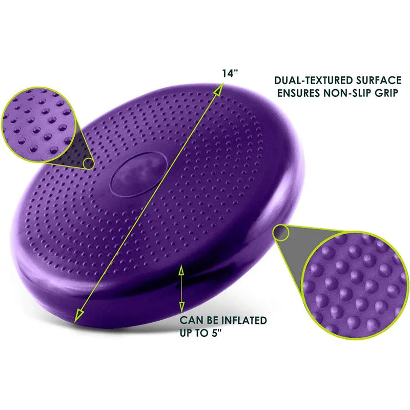Premium PVC Yoga Balance Mat – Inflatable Massage Cushion for Fitness & Coordination, Posture Trainer with Anti-Burst Design for Core Strength & Balance Exercises
