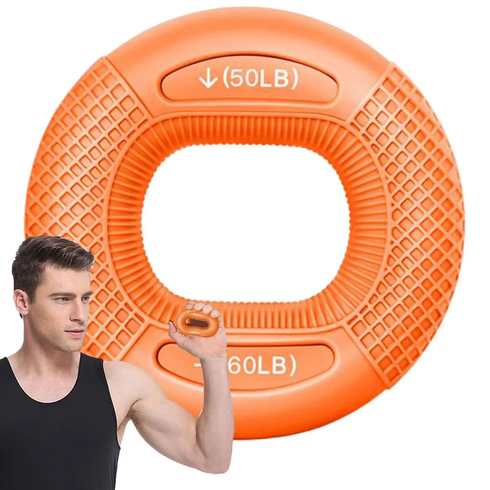 Premium Silicone Hand Grip Strengthener Ring - Durable Finger & Wrist Trainer for Strength Building, Carpal Tunnel Relief & Finger Dexterity - Eco-Friendly & Washable Fitness Device