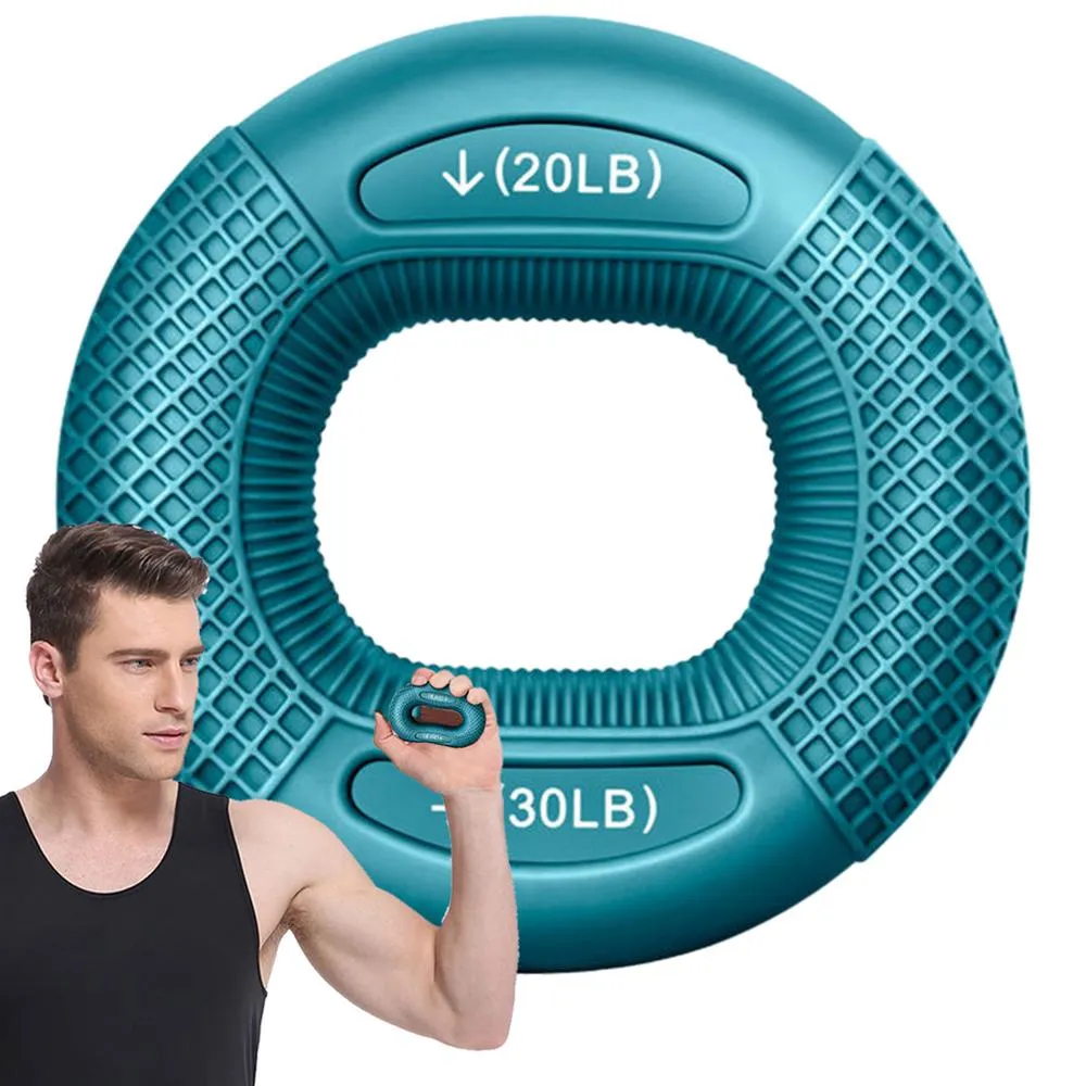 Premium Silicone Hand Grip Strengthener Ring - Durable Finger & Wrist Trainer for Strength Building, Carpal Tunnel Relief & Finger Dexterity - Eco-Friendly & Washable Fitness Device
