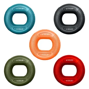 Premium Silicone Hand Grip Strengthener Ring - Durable Finger & Wrist Trainer for Strength Building, Carpal Tunnel Relief & Finger Dexterity - Eco-Friendly & Washable Fitness Device
