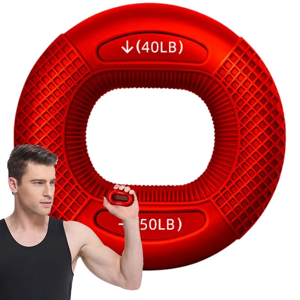 Premium Silicone Hand Grip Strengthener Ring - Durable Finger & Wrist Trainer for Strength Building, Carpal Tunnel Relief & Finger Dexterity - Eco-Friendly & Washable Fitness Device
