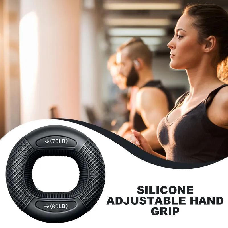 Premium Silicone Hand Grip Strengthener Ring - Durable Finger & Wrist Trainer for Strength Building, Carpal Tunnel Relief & Finger Dexterity - Eco-Friendly & Washable Fitness Device
