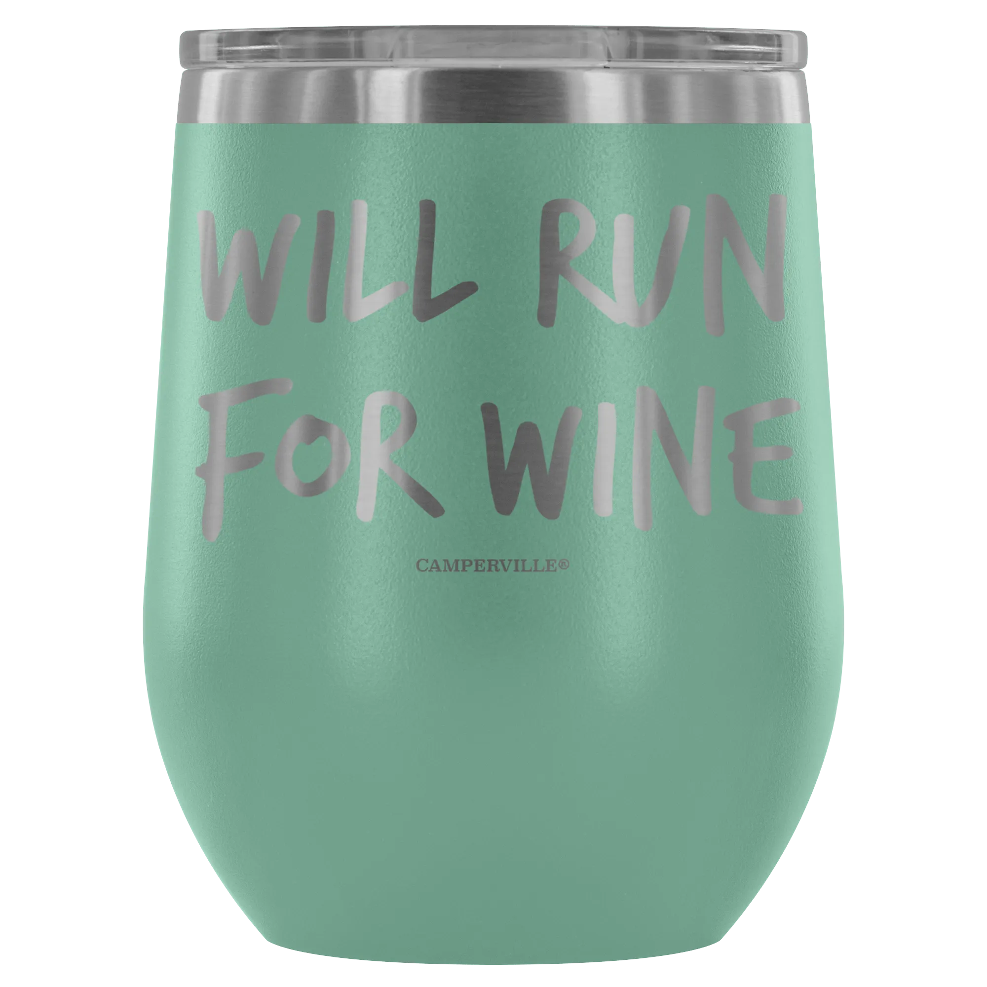 "Will Run For Wine" - Stainless Steel Cup