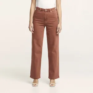 RIDERS HI WIDE LEG BRANDY