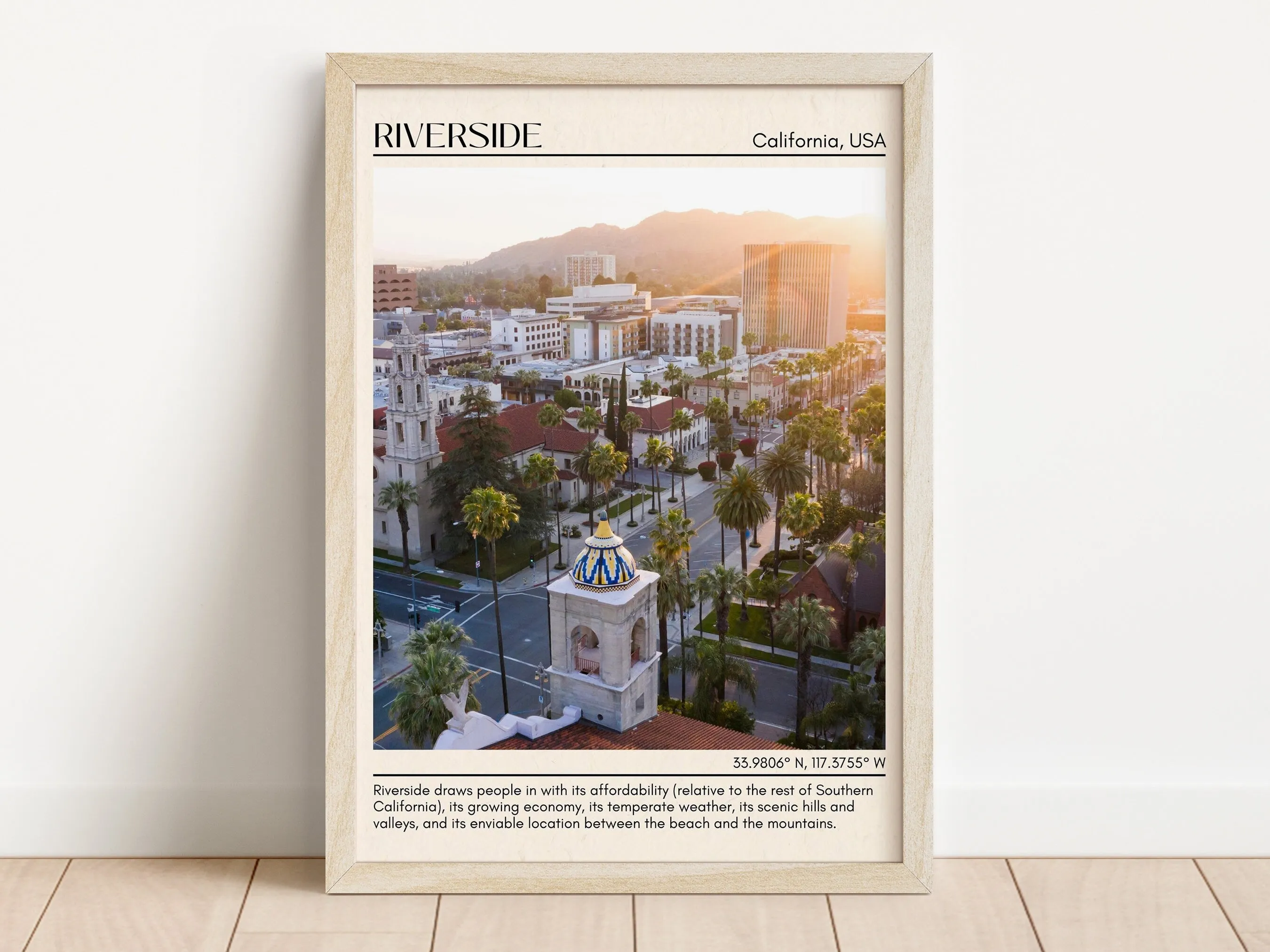 Riverside Minimal Wall Art, California, USA