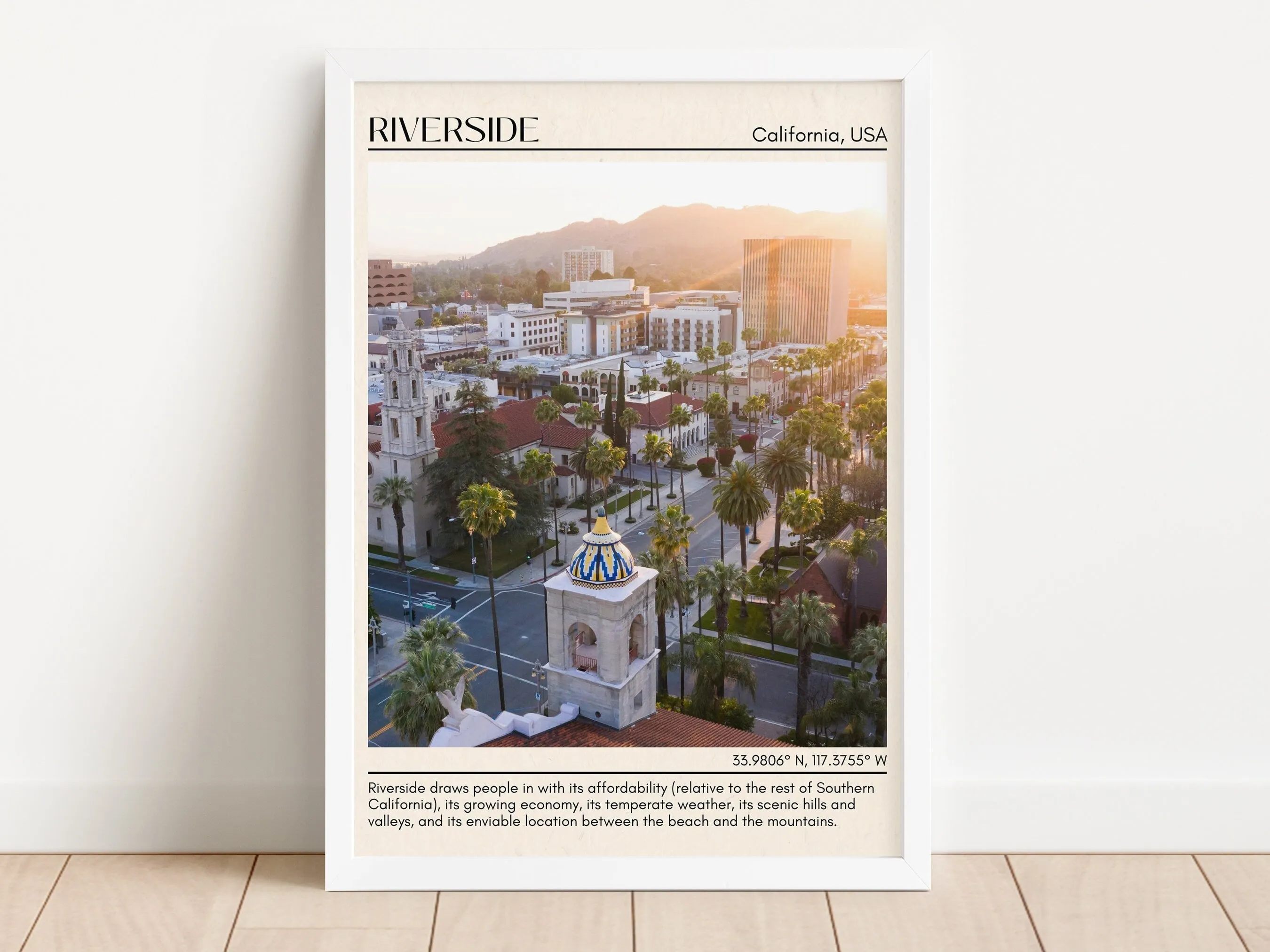 Riverside Minimal Wall Art, California, USA