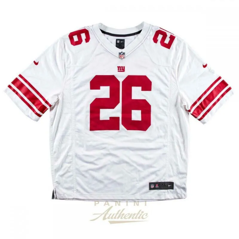 Saquon Barkley Autographed New York Giants White Nike Jersey Panini