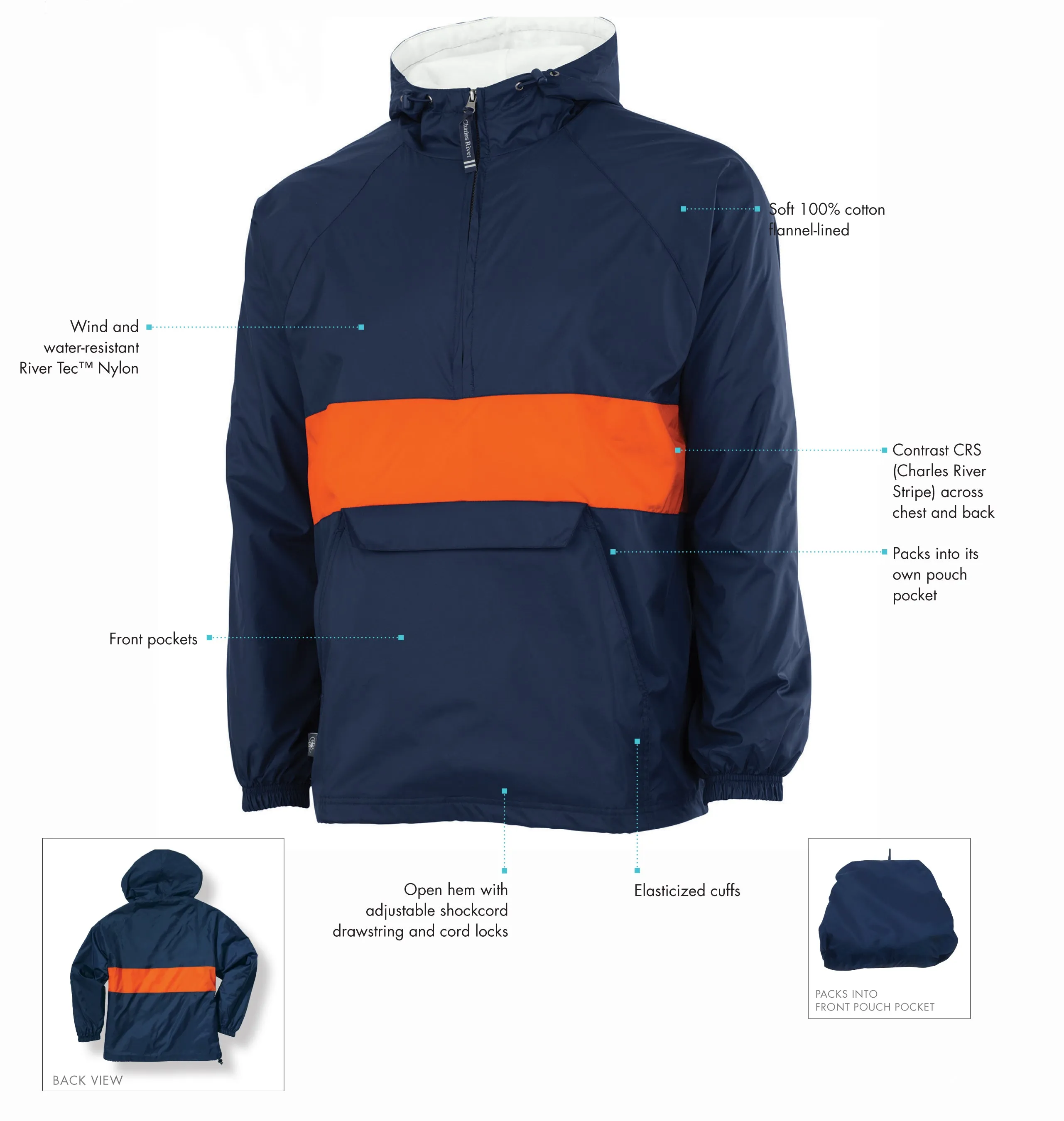 Sigma Beta Rho Rugby Striped Lined Windbreaker