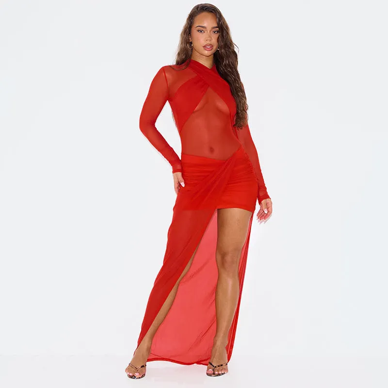 Sizzling Fall Sexy Bodycon Slit Dress for a Bold, Night-Out Look