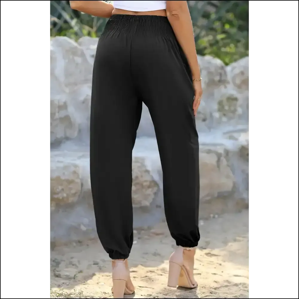 Smocked High Waist Joggers: Pants so Good, Theyre Basically Legal Crack 🖤