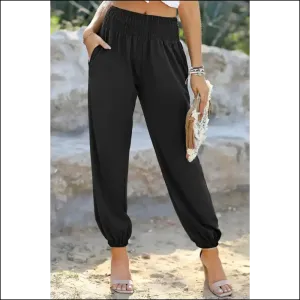 Smocked High Waist Joggers: Pants so Good, Theyre Basically Legal Crack 🖤