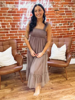 Smocked Tiered Midi Dress