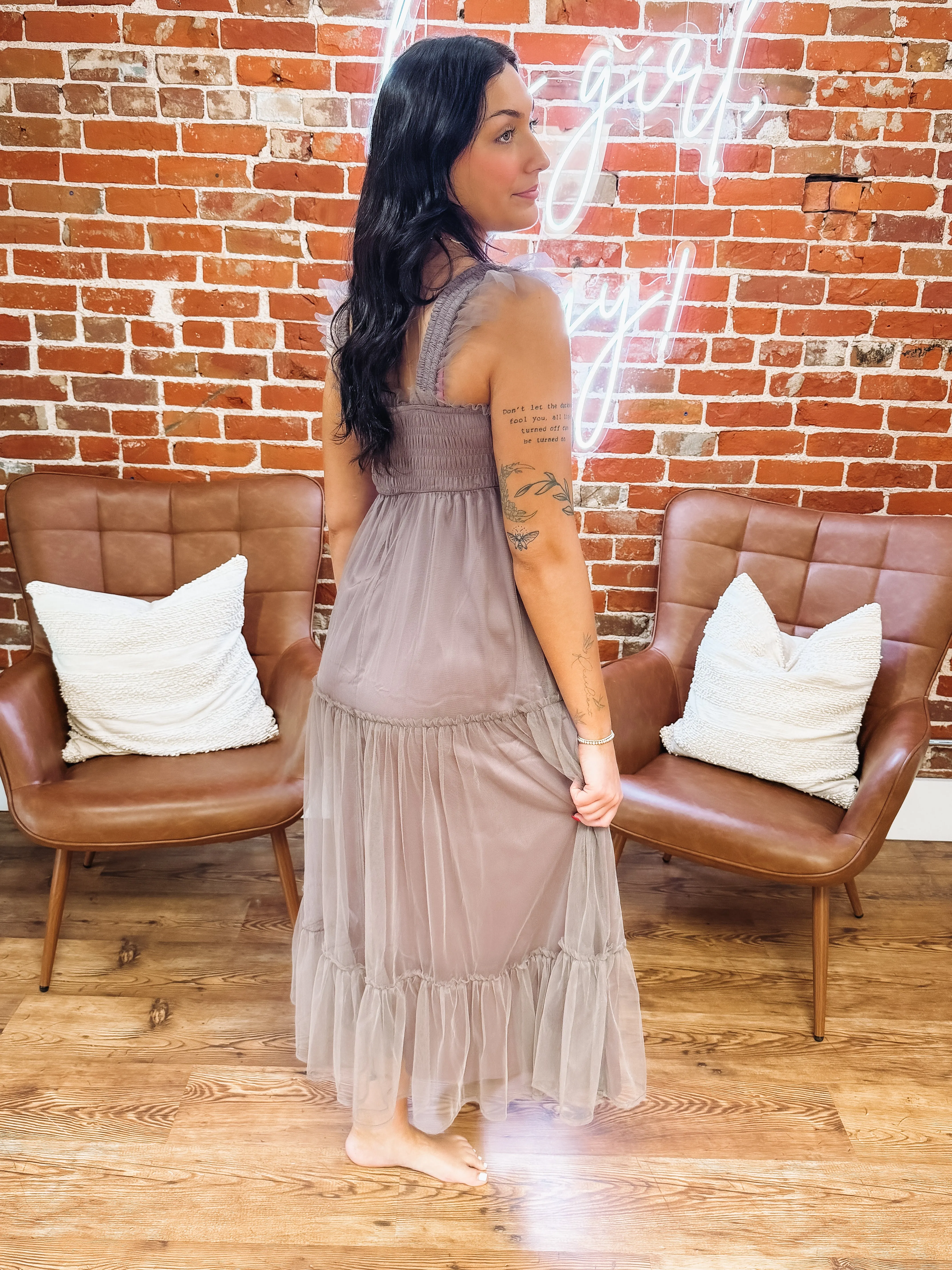 Smocked Tiered Midi Dress