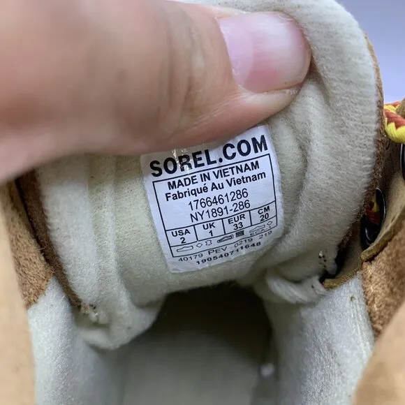 SOREL Youth Cheyanne II Lace Waterproof Insulated Boot for Kids size 2Y D19