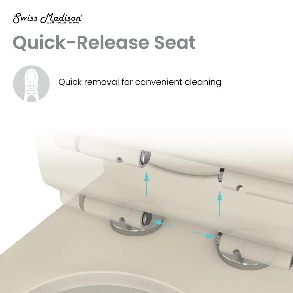St. Tropez One Piece Elongated Toilet Dual Vortex Flush 1.1/1.6 gpf in Bisque