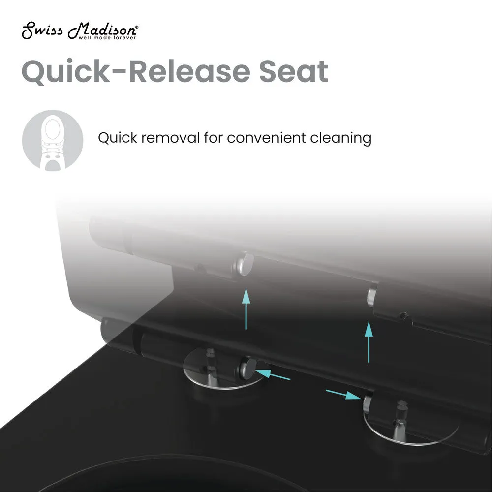 St. Tropez One Piece Elongated Toilet Dual Vortex Flush 1.1/1.6 gpf with 10" Rough-In, Matte Black