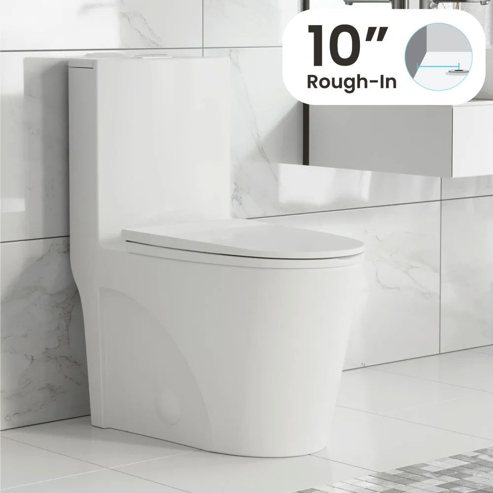 St. Tropez One Piece Elongated Toilet Dual Vortex Flush 1.1/1.6 gpf with 10" Rough In