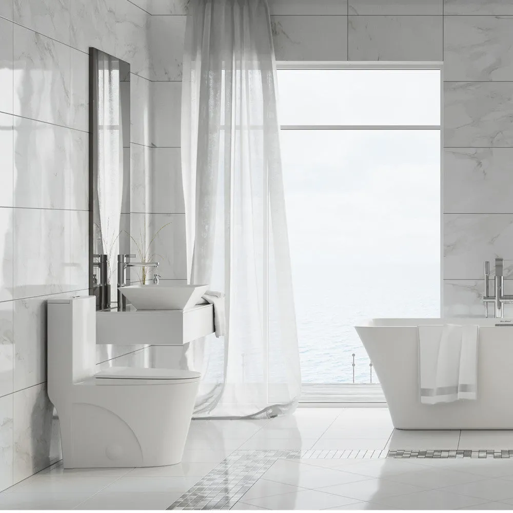 St. Tropez One-Piece Elongated Toilet Vortex Dual-Flush 1.1/1.6 gpf