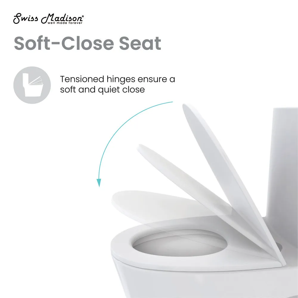 St. Tropez One-Piece Elongated Toilet Vortex Dual-Flush in Matte White 1.1/1.6 gpf