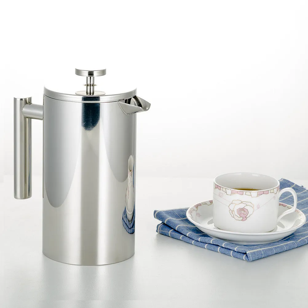 Stainless Steel French Press Coffee Tea Maker Double Wall Filter Baskets Cafetiere Coffee Pot