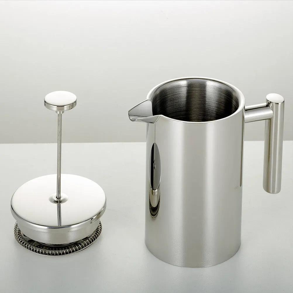 Stainless Steel French Press Coffee Tea Maker Double Wall Filter Baskets Cafetiere Coffee Pot