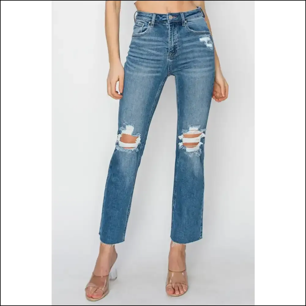 Strut in Style with Risen High Rise Distressed Jeans – Confidence Boosters! 💃