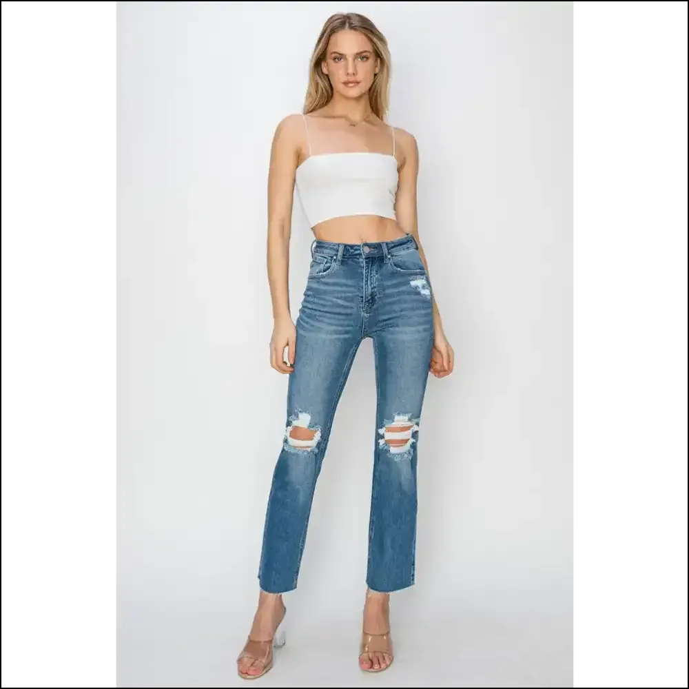 Strut in Style with Risen High Rise Distressed Jeans – Confidence Boosters! 💃
