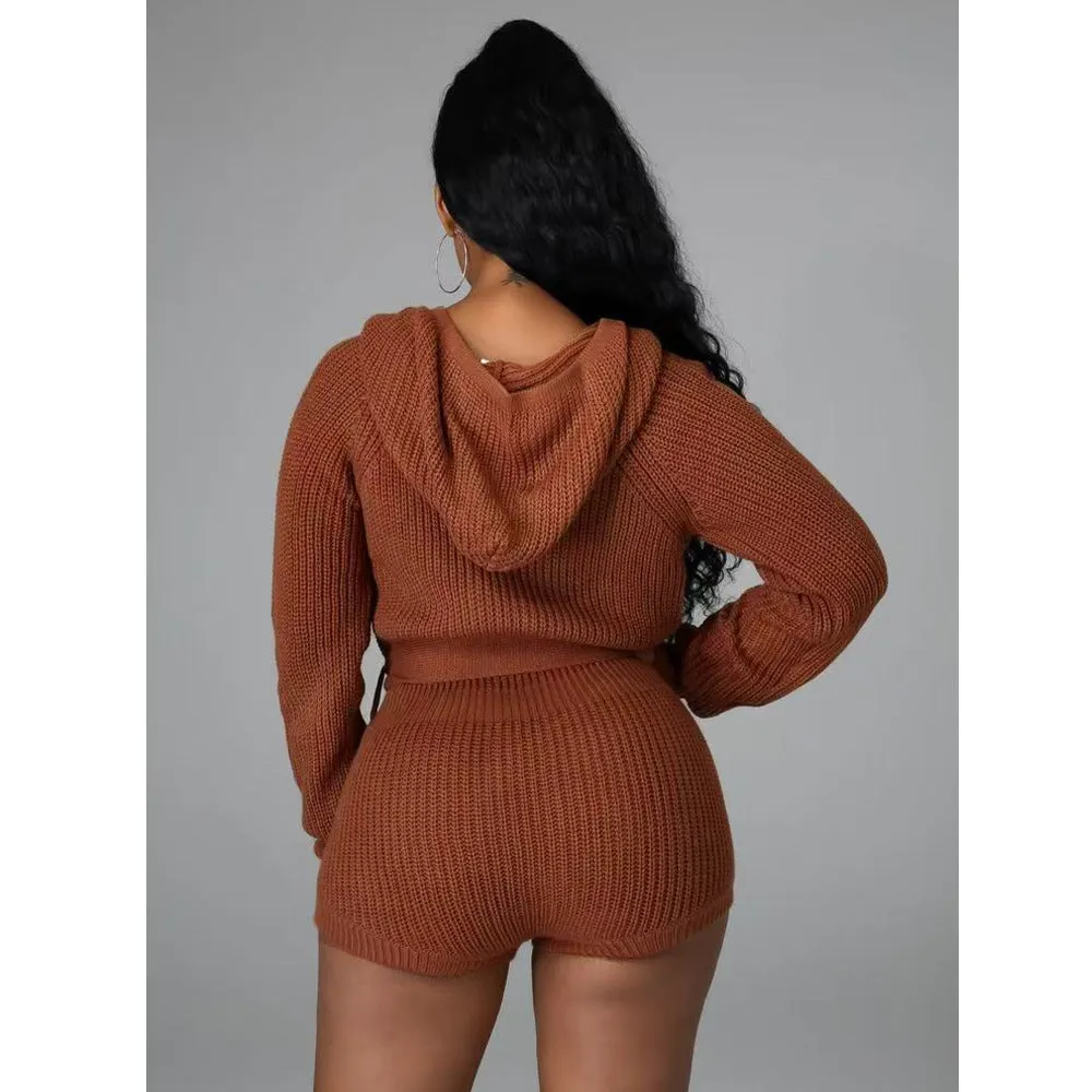 Sultry Zipper Hoodie Jumpsuit with Fall-Ready Charm