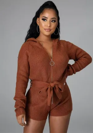Sultry Zipper Hoodie Jumpsuit with Fall-Ready Charm