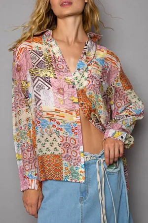 Sunrise Button Down Top