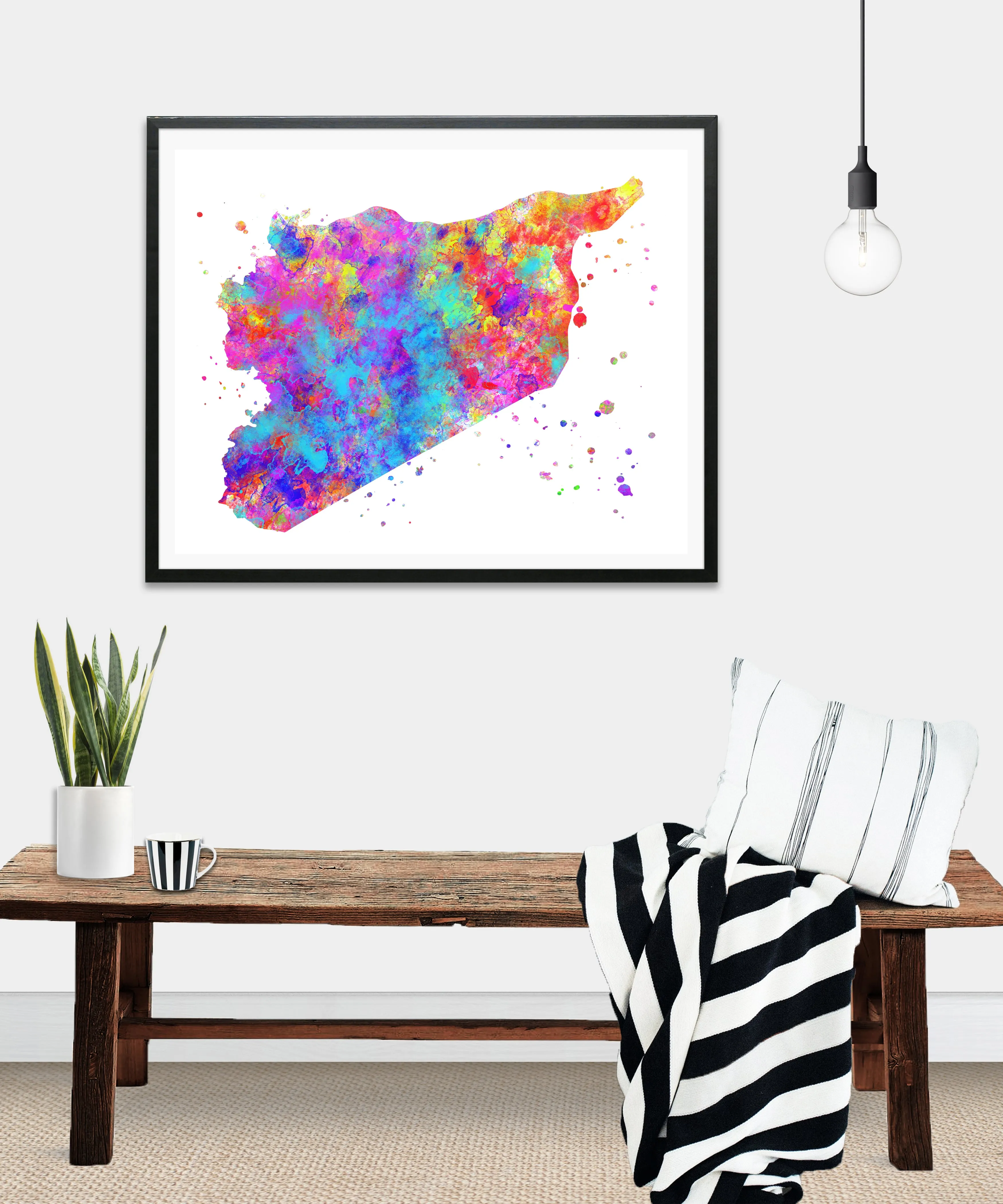 Syria Map Art Print - Unframed