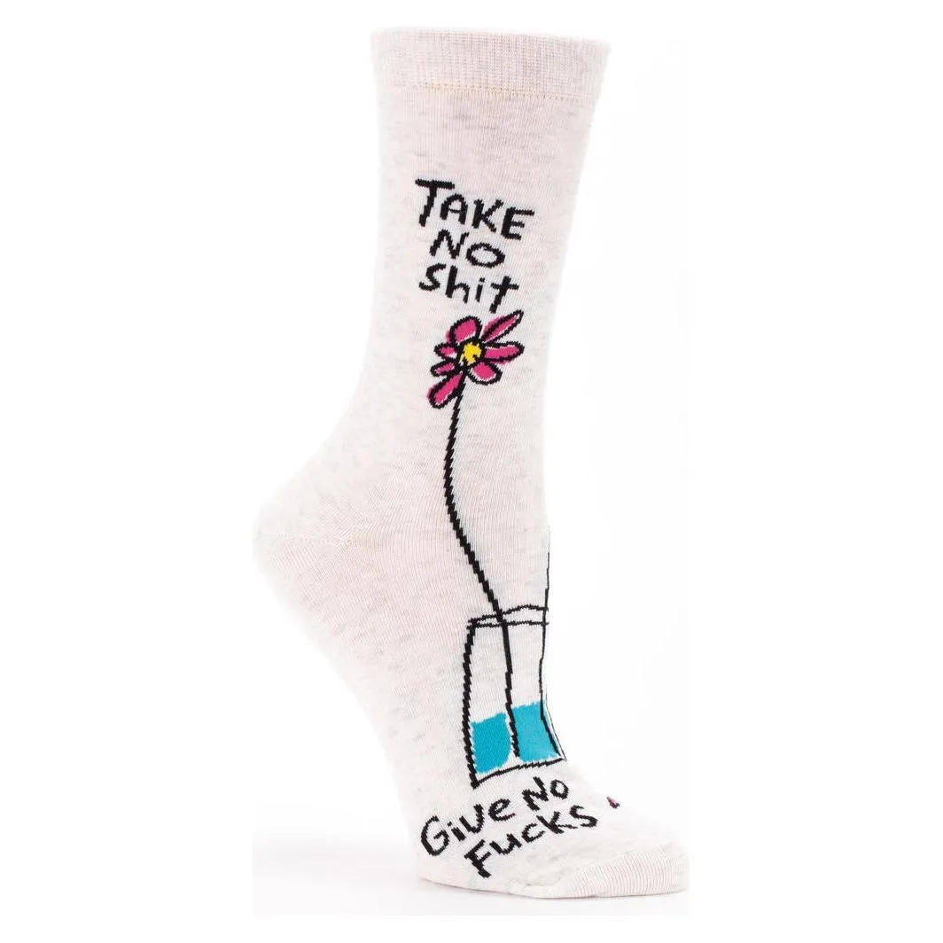 Take No Shit, Give No Fucks Crew Socks