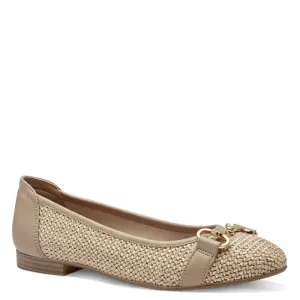 Tamaris Womens Taupe Ballerina Shoe 1-22112-42