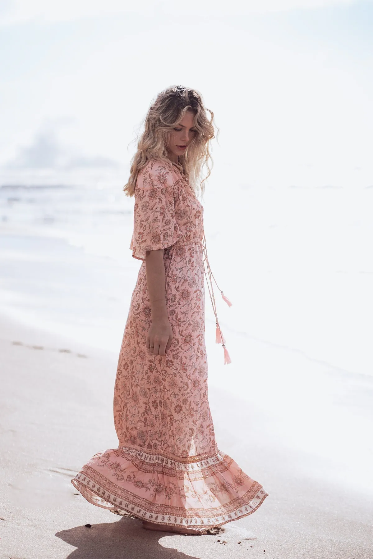 Temple Flutter Sleeve Dress - Adrift
