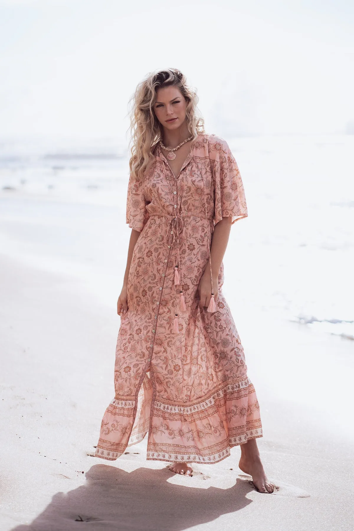 Temple Flutter Sleeve Dress - Adrift