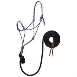 TK35-9515-AVG-Pk/Tq/Bk Halter Rope "95" w/10' Lead