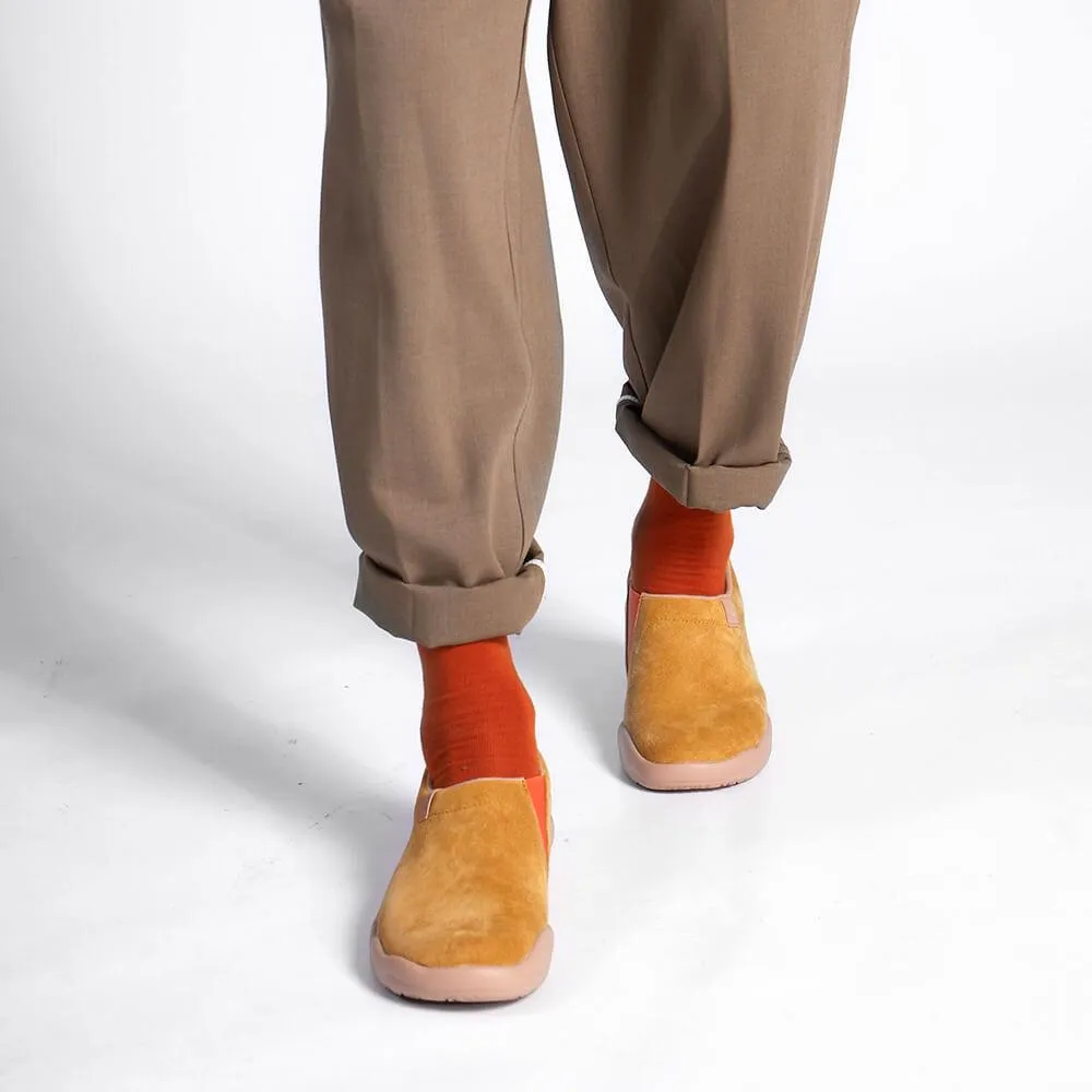 Toledo II Khaki Cow Suede Men