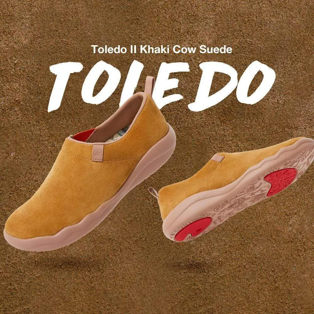 Toledo II Khaki Cow Suede Men