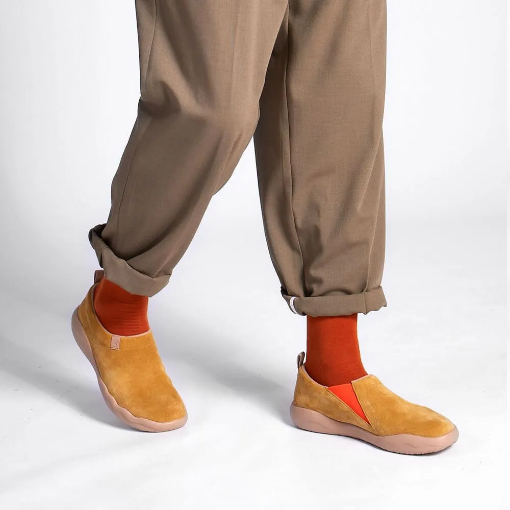 Toledo II Khaki Cow Suede Men