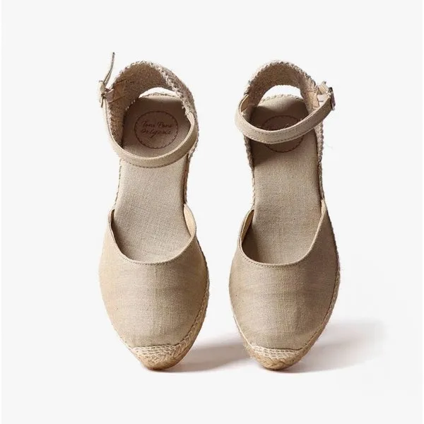 Toni Pons ROMINA Womens Vegan Espadrilles Stone