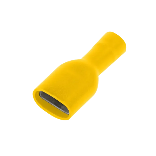 Unicrimp QYFPO63F Yellow F Fully Ins Pushon 6.3mm (100 Pack)
