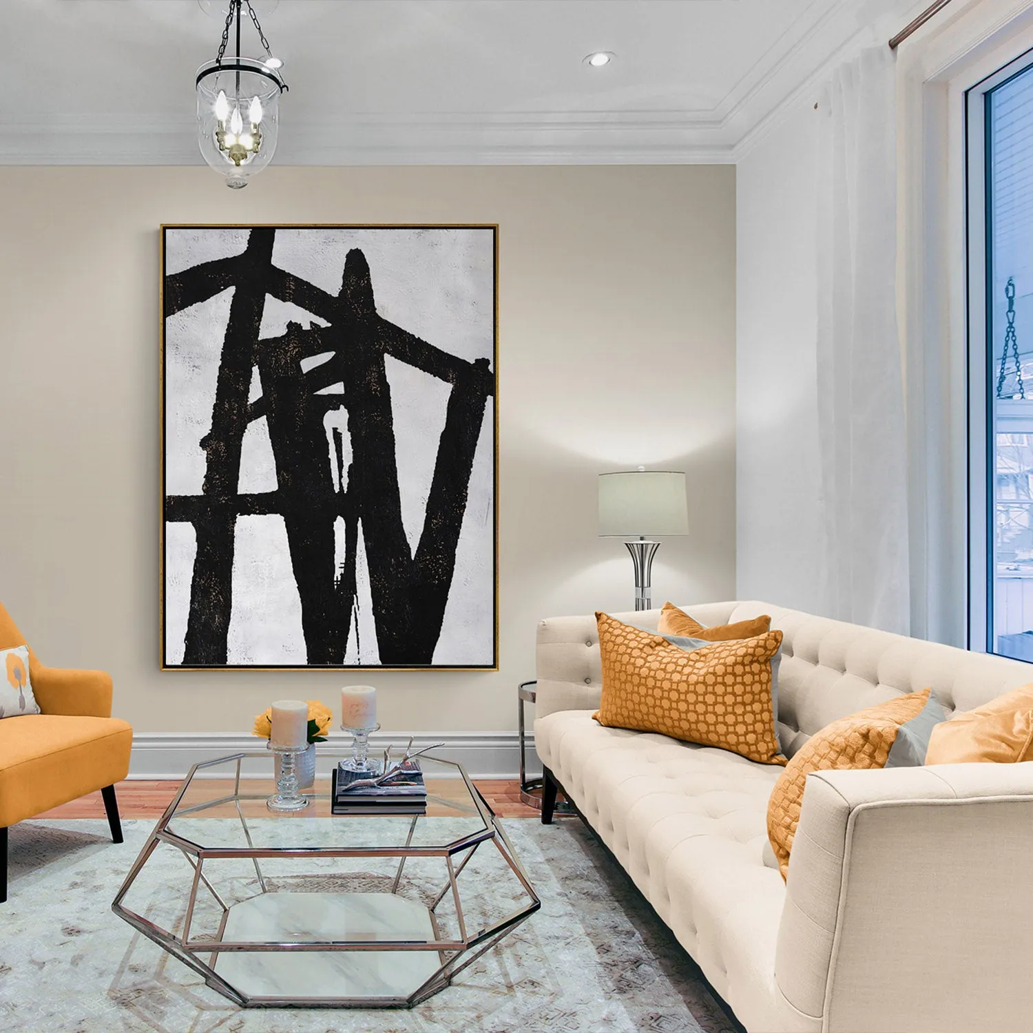 Vertical abstract painting H27V