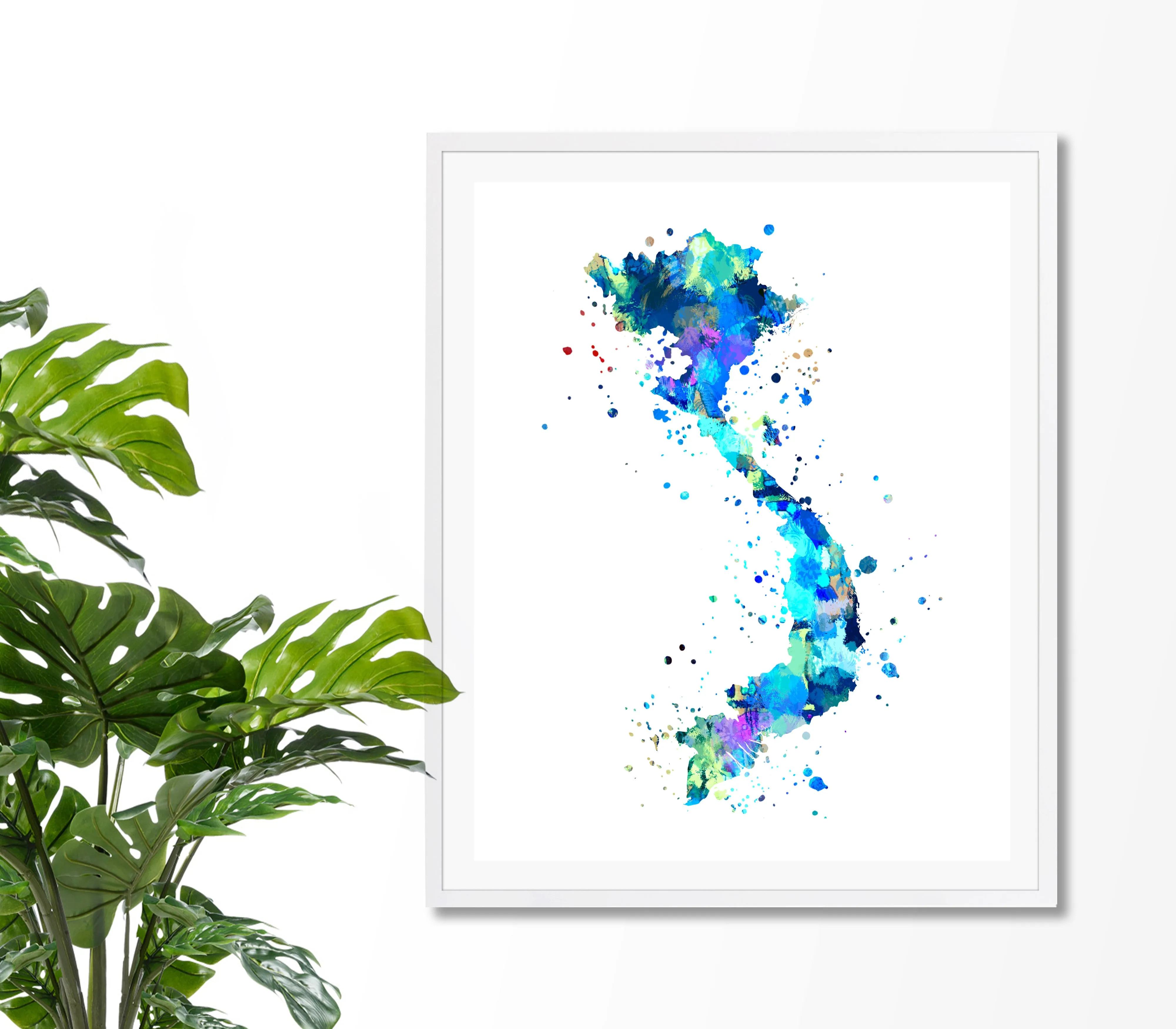 Vietnam Map Art Print - Unframed
