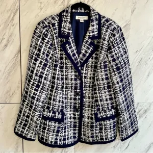 Vintage Danillo 2 Piece Tweed Print Skirt Suit SZ 20W